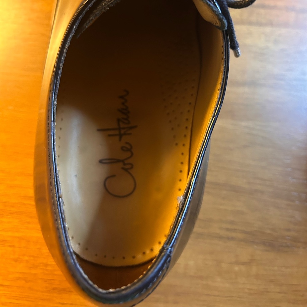 Men’s Cole Haan Black Leather Dress Shoes Size 10M - Picture 9 of 15